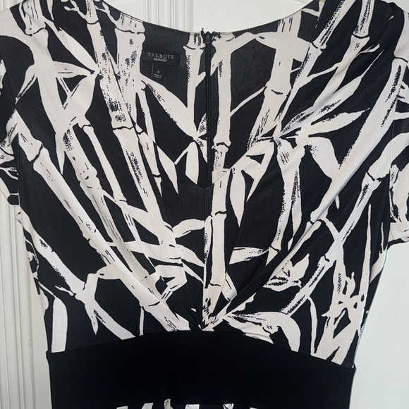 Black & White Midi Dress by Talbots - Size 4 - Picture 3 of 7